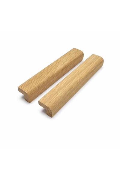 Dems Tasarım Ahşap Meşe İkili Kulp 20 cm ( Delikler Arası Mesafe 12.8 cm )