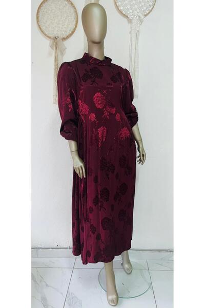 Eline Saten Jakarlı elbise