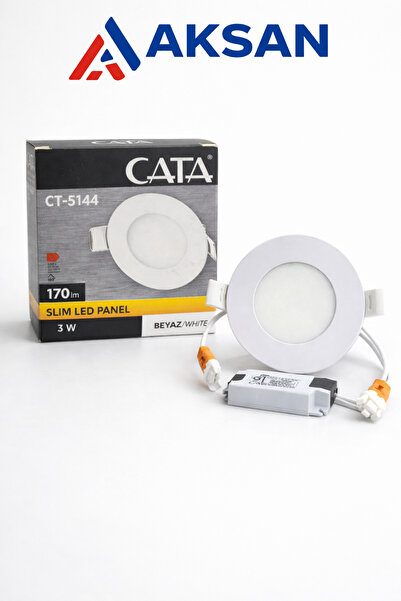 Cata CT-5144 3’lü Ultra Slim LED Panel 3W 170 lm 6400K Soğuk Beyaz 160° - 7 c...