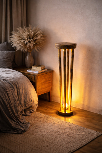 Auro home 🌿 Doğal Ahşap Rustik Lambader