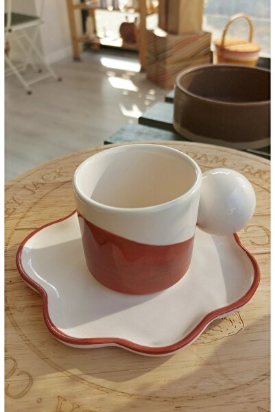 Ohlala Atelier El Emeği Seramik Türk Kahvesi Fincan Takımı Handmade Ceramic T...