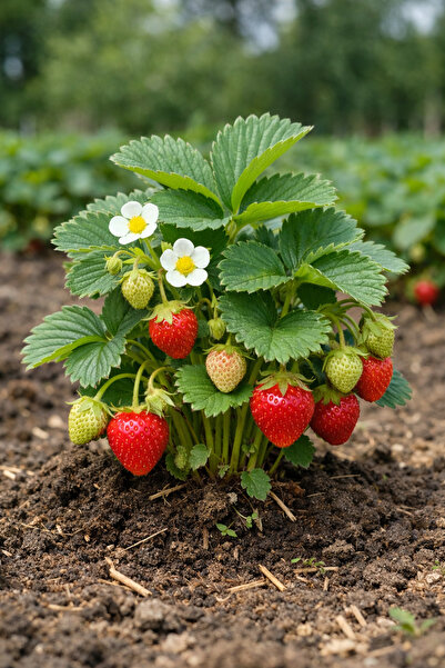 Ucuzluk Diyarı 20 ADET VERİTY YEDİVEREN ÇİLEK FİDANI AÇIK KÖK TAZE SÖKÜM VE F...