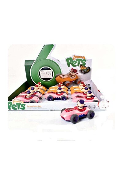 REXA R Funny Pets Full Back Metal Car 12pcs