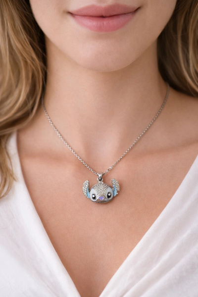 naaksesuar Silver Color Steel Stitch Necklace