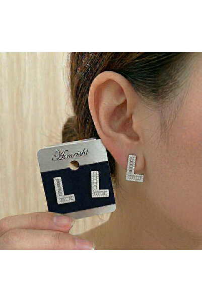 Ervalina Zircon Stone Letter Earrings