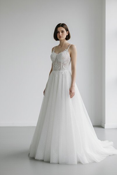 bride in love Işıltılı simli,A kesim,helen gelinlik, nikah elbisesi