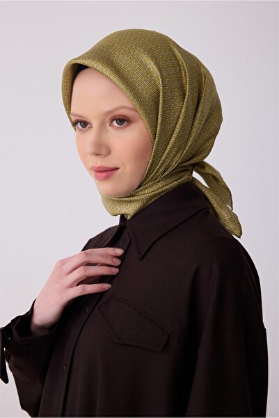 Belli Tivil Pure Silk Scarf IST 4317 - 88 Πράσινο Ματισμένο Σχέδιο