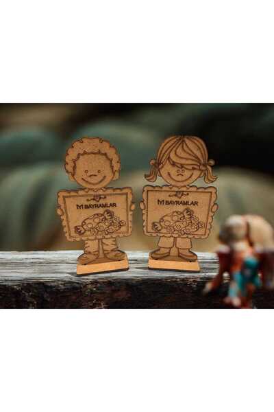 AYIŞIĞI DESİNG مجموعة رسم خشبية ملونة للأولاد والبنات بتصميم عيد مبارك، مجموع...