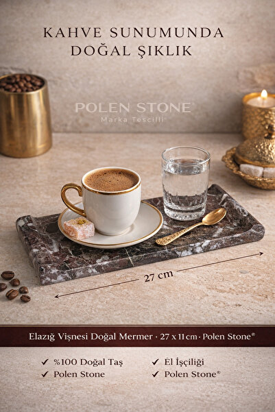 Polen Stone Elazığ Cherry Marble Presentation Tray