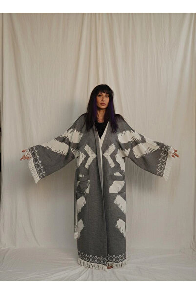 Su Koleksiyon Balkar Woven Cotton Oversize Kaftan