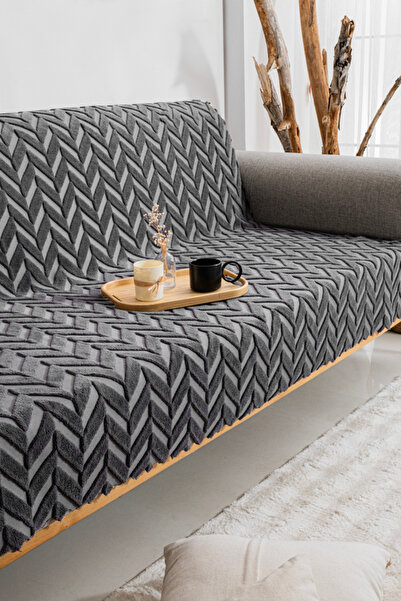 Shopyteks Non-Slip Welsoft Fleece Sofa Cover 170X210 Beige Pet-Friendly Sofa ...