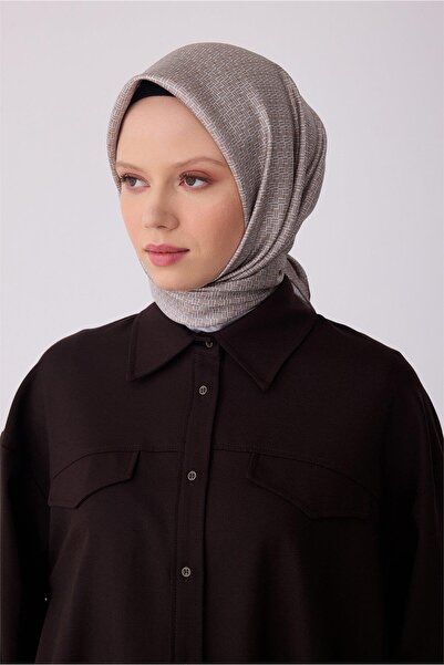 Belli Tivil Pure Silk Scarf IST 4317 - 05 Κρεμ Μινκ Σχέδιο Μαλλιαρής Υφής