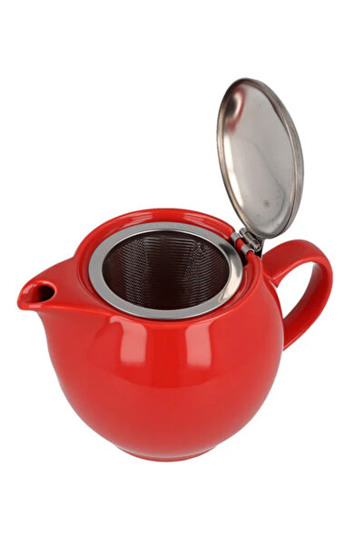 FeyzaDesign Tomato Porselen Demlik 450 cc, Şık ve Dayıklı Çay Demliği