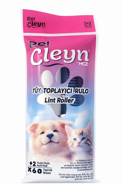 Cleyn Rolă pentru colectarea părului 60+2 rezerve 120 foi pisică câini