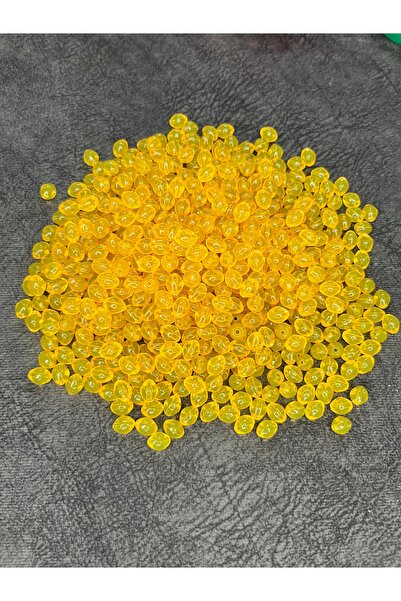 Mos Tespih 20 Adet 7x9mm Sarı Tesbih Yapım Boncuğu Takı Boncuğu Plastik Boncuk