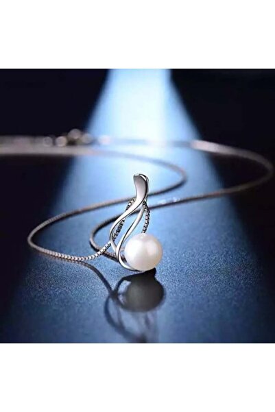 genernic Memory Drop Necklace in Sterling Silver and Natural Pearl