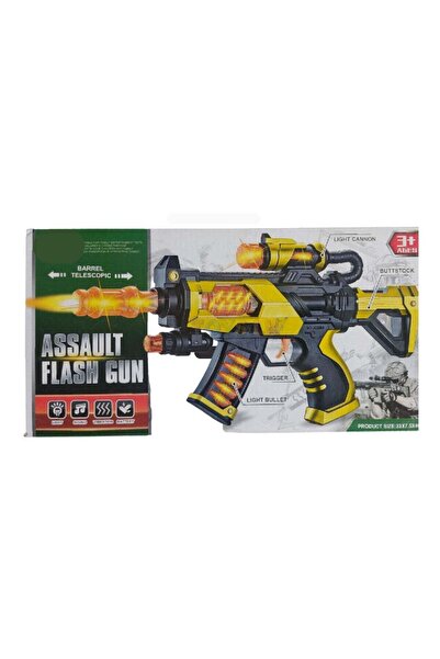 Rally Barrel Telescopic Assault Flash Gun Toy With Lights And Sound