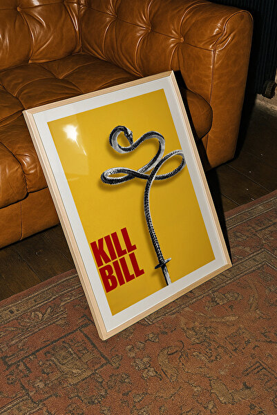 TabloRosa Ahşap Çerçeveli Modern Dekoratif Poster Tablo – Kill Bill | Film Ko...