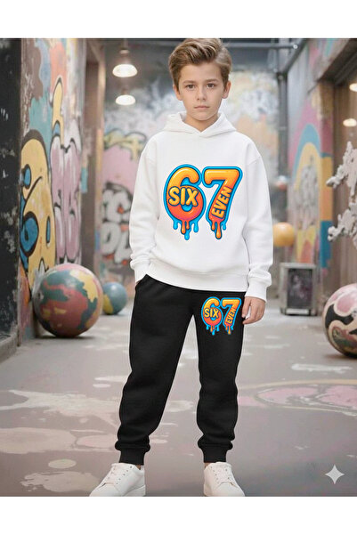 stil x Six Seven Printed Boys' Tracksuit, 67 Designs