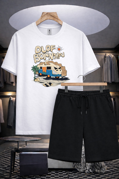 YK WEAR T-Shirt Shorts Set Olof Bonnhau Printed Oversized Men/Women - Unisex ...