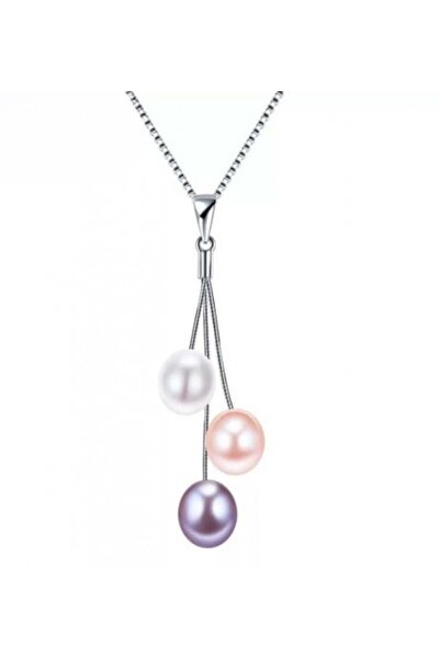 genernic Colored Sterling Silver Necklace with Natural Pearl and High-Quality...