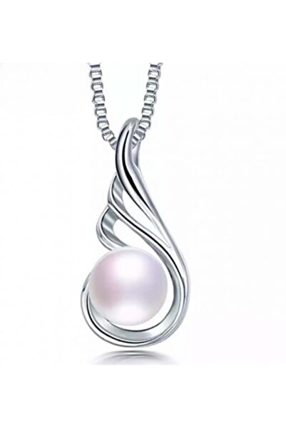 Generic Wing Necklace in Sterling Silver and Natural Pearl