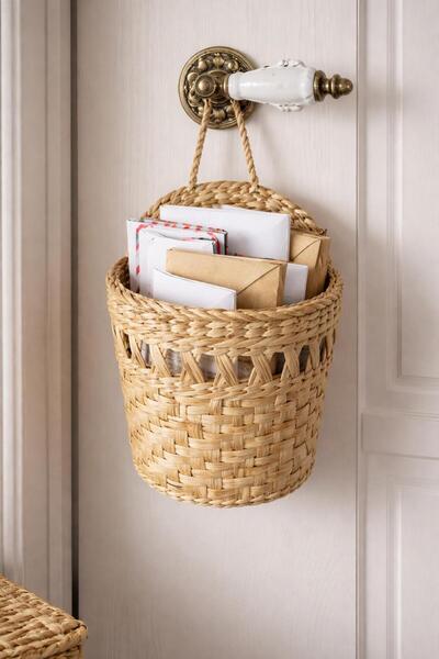 Rosina Mailbox Door Basket Organizer