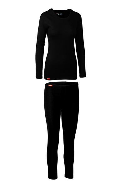 BSM Women's thermal pajama set, black color (thermal velvet)
