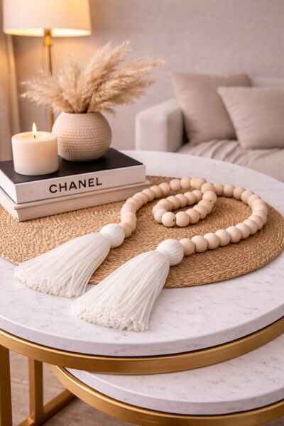 TR Dekoratif Ahşap Püsküllü Tespih