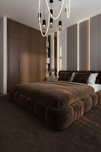 JACA 3'lü Kadife Kumaş Dekoratif Yatak Örtüsü &Fermuarlı İç Dolgulu Dikdörtge...