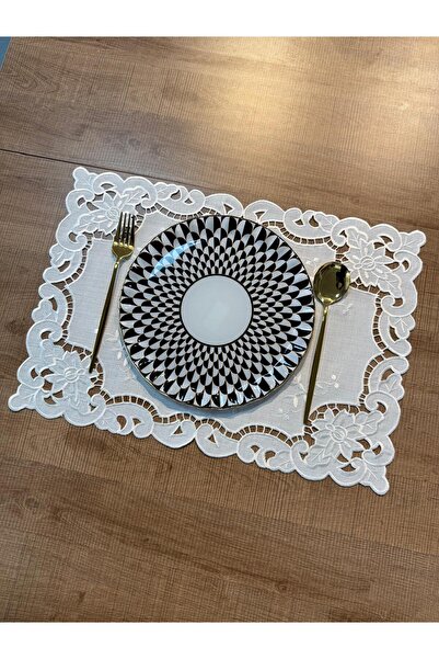 ZERNURA ÇEYİZ Kesme İşi Çiçekli Amerikan Servisi Supla