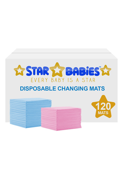 STAR BABiES مفارش تغيير حفاضات للاستخدام مرة واحدة (45 × 60 سم) عبوة كبيرة من...