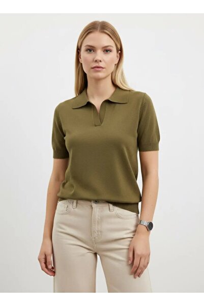 Park Karon Women's Polo Neck Premium Yarn Knitwear Sweater 12179.Crs