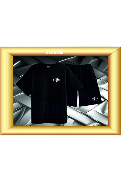 HOFFNUNG Unisex Casual Short Sleeve Set with Back Print Outdoor Spring/Summer...