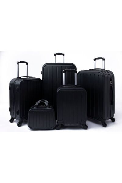 LİMRA Luggage Trolley Bags set of 5 Pcs, Black