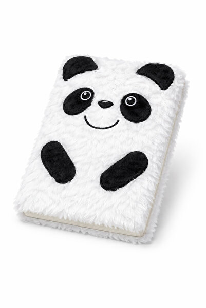 Mimoza Sevimli Peluş Panda Defter A5 Çizgili Yumuşak Kapak Not Defteri