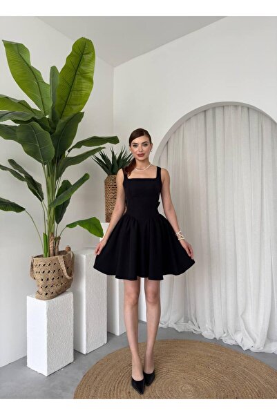 ETİKAFASHION Kadın Dreas Fiyonk Detaylı Elbise