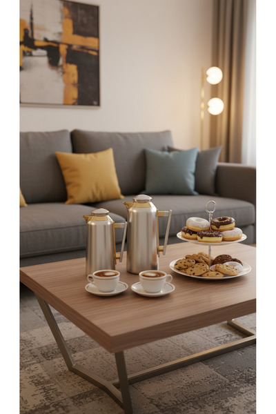 Generic Luxury stainless steel thermos set with a stylish modern touch (1 lit...