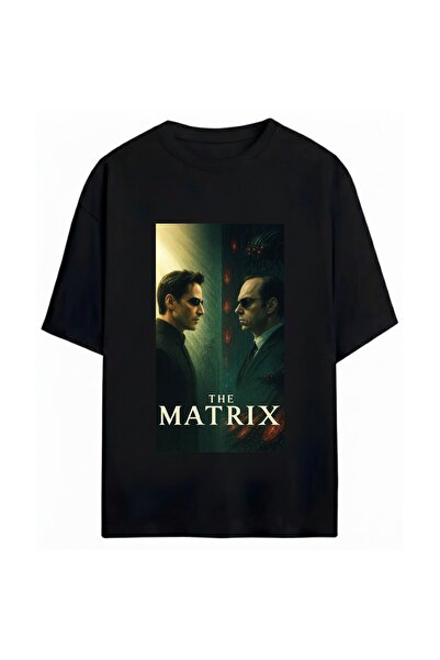 SVART WEAR The Matrix Printed Unisex Oversize 100% Βαμβακερό T-Shirt
