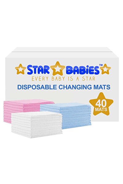 STAR BABiES Disposable Changing Mats Rainbow Large - Pack of 40