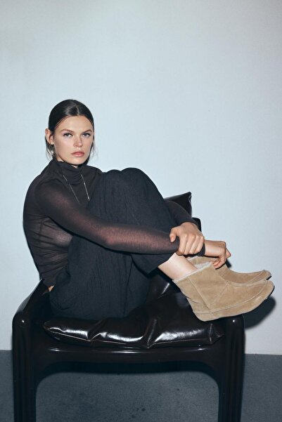 Butik Allbucks Zr Za Ra Soft 100% Leather Ankle Boots Abzra3768