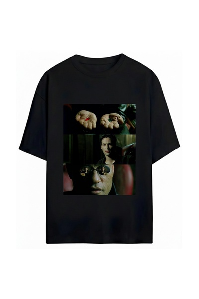 SVART WEAR The Matrix Printed Unisex Oversize 100% Βαμβακερό T-Shirt
