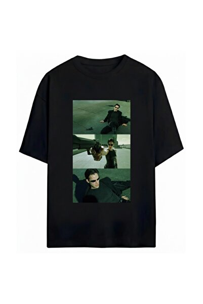 SVART WEAR The Matrix Printed Unisex Oversize 100% Βαμβακερό T-Shirt