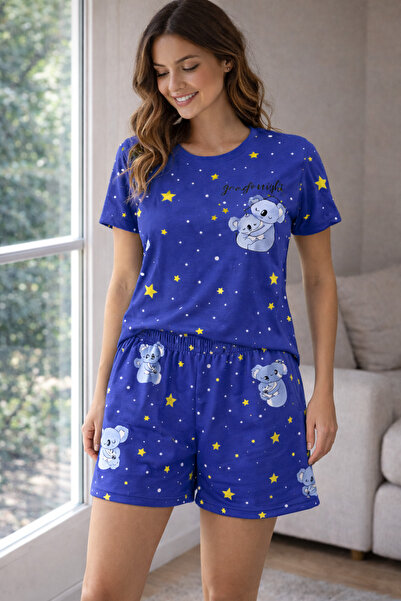 Silona Homewear Marla Good Night Blue Shorts Pajama Set