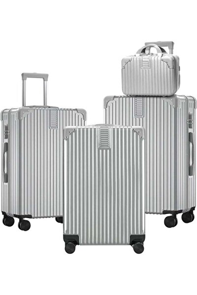 OHAHO Silver 4 Piece Luggage Set (14/20/24/28 Inch)