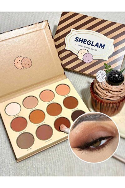 MyBalliStore SHEGLAM Smart Cookie 12 Renkli Parıltılı Mat Göz Farı Paleti Kah...
