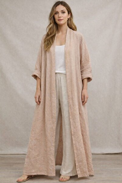 EREN STYLE Bohomiyan Italian Lung Fără Buzunar K in Caftan și Șapcă (140-CM)