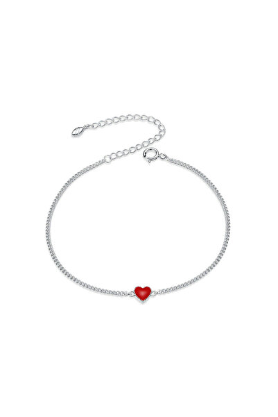 SPARKLES Red Heart Bracelet 925 Silver