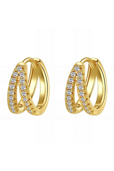 The Trendy Time Intensity Earrings, 18 K Gold Plated Brass | Waterproof Hypoa...