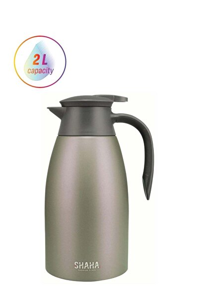 SHAHA Stainless Steel Vacuum Flask 2L Grey